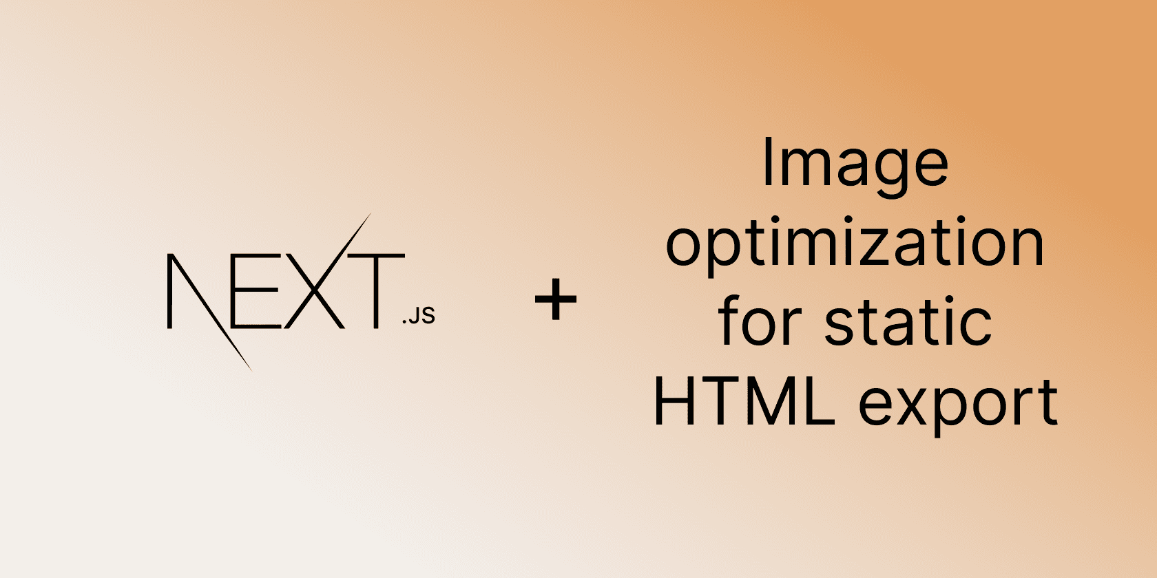 Enable image optimization for static HTML export with Next.js